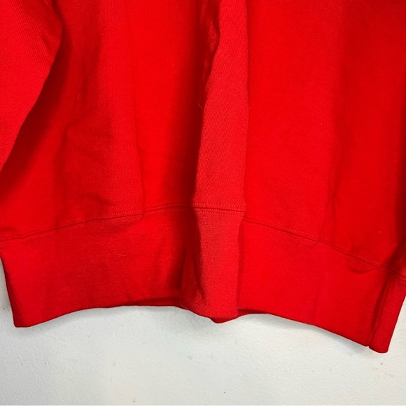 VTG 90s Y2K Cheetah Mervyns Crewneck Sweater Pullover Red Blue Colorblock Sz L - Picture 5 of 9